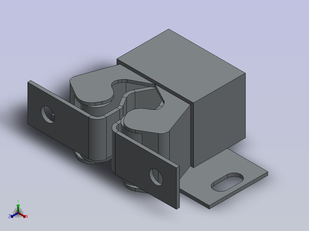 门用鹦鹉合页正等轴测图
