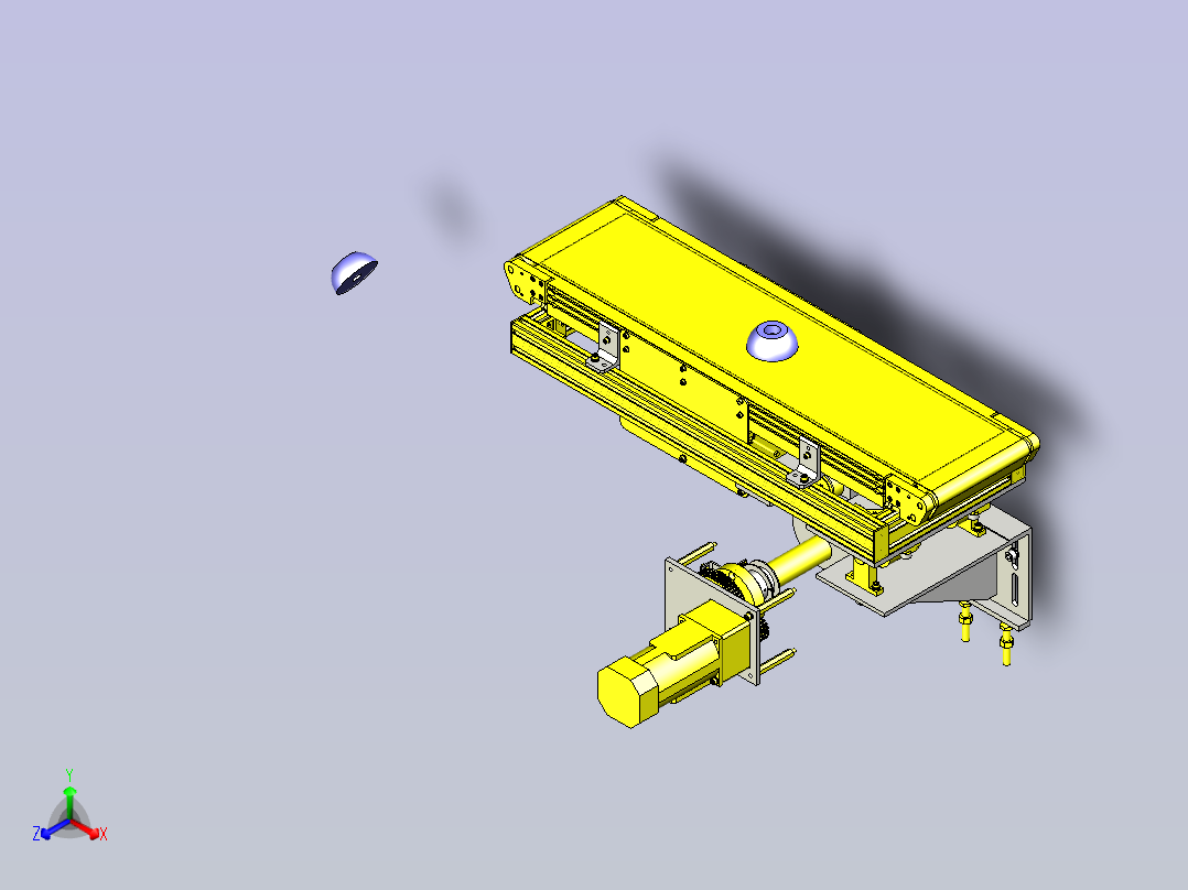 一款使用凸轮的角度可变输送机3D模型主视图