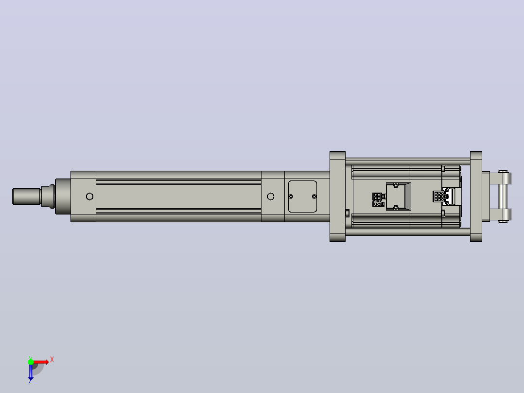 轻载电动缸TPA-ESR50-1610C-L100-M-CB-W-P75-C3俯视图
