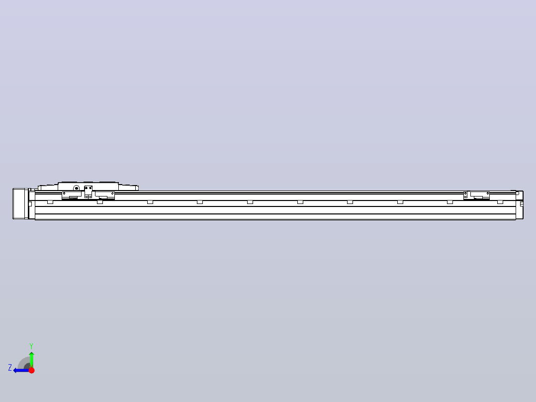 滚珠丝杠直线轴内置导轨TPA-GCR-120-1610C-L750-MR-M40-N3右视图