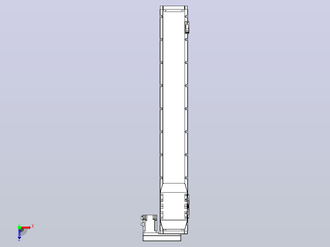 滚珠丝杠直线轴内置导轨TPA-GCR-120-1610C-L750-MR-M40-N3俯视图