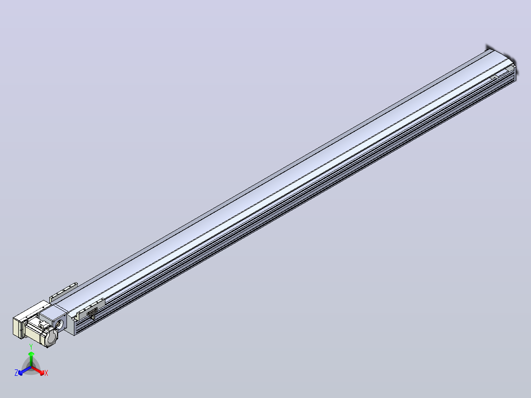 皮带直线轴半封闭可选导轨TPA-HNB-175D-140-L2350-ML-C-P75-N3主视图