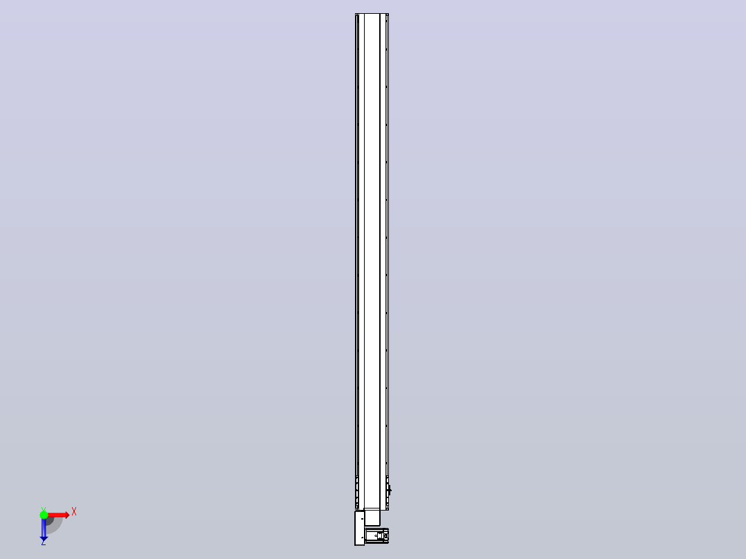 皮带直线轴半封闭可选导轨TPA-HNB-175D-140-L2350-ML-C-P75-N3俯视图