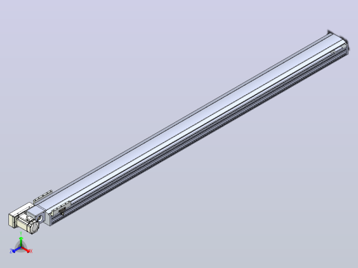 皮带直线轴半封闭可选导轨TPA-HNB-175D-140-L2350-ML-C-P75-N3正等轴测缩略图
