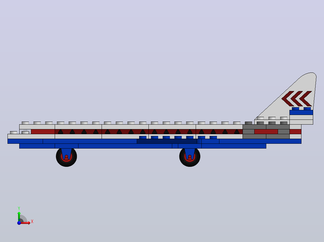 乐高687 Caravelle飞机主视图