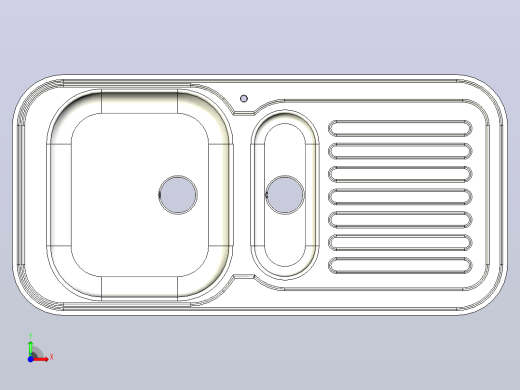 autocad 15中的厨房水槽模型前视缩略图