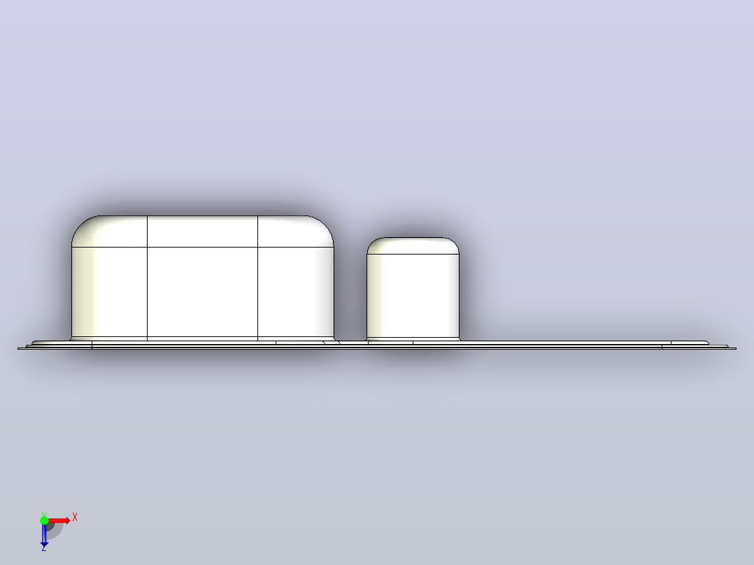autocad 15中的厨房水槽模型俯视图