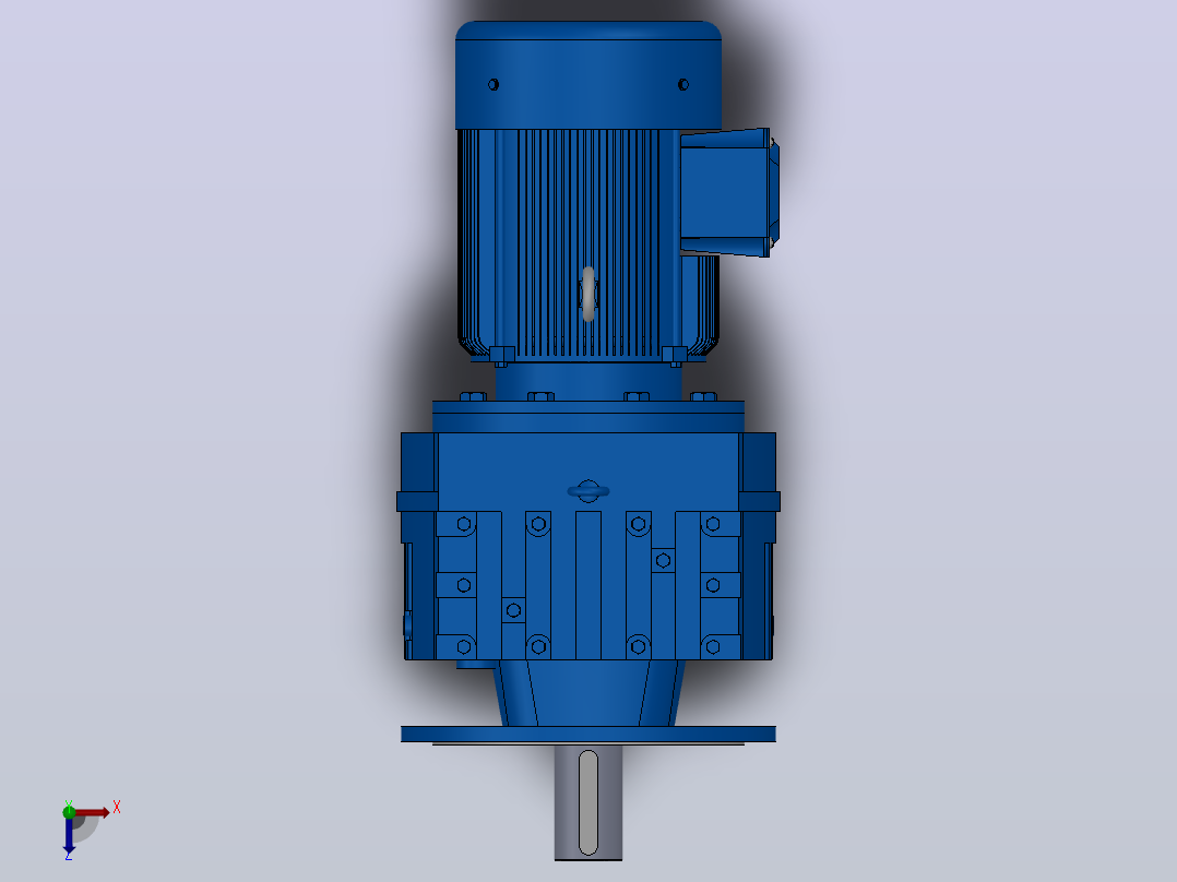 RF167法兰轴伸式安装斜齿轮减速机RF167-Y45-4P-225M-M1-0°-Φ660俯视图