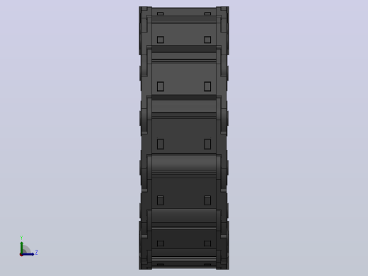 弯曲半径100内高30两侧打开型封闭式拖链_DMD30CD-30-60-100R-30左视缩略图