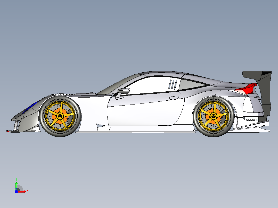 Honda_HSV-GT超跑1比1CATIA V5 r21造型前视图
