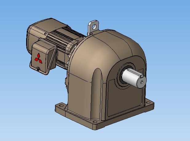 带制动器的斜齿轮电机0.4kW i=270...450 GM-D三菱电机