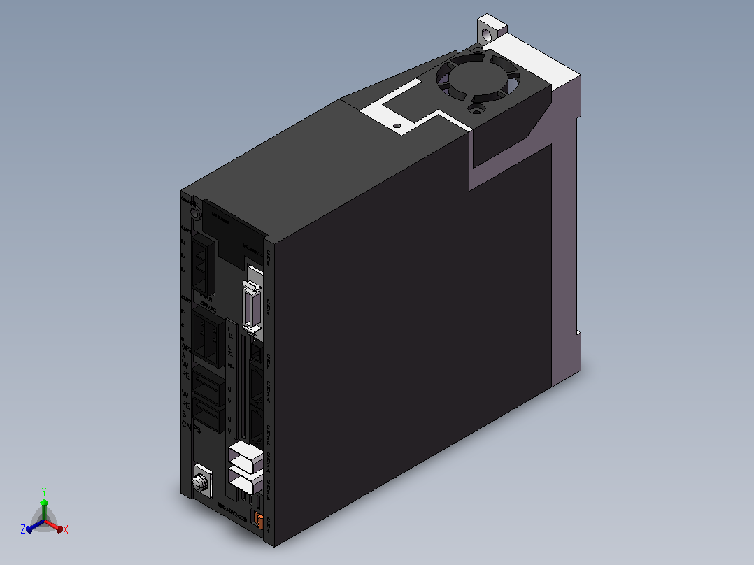 三菱伺服驱动器 MR-J4W2-22B正等轴测图