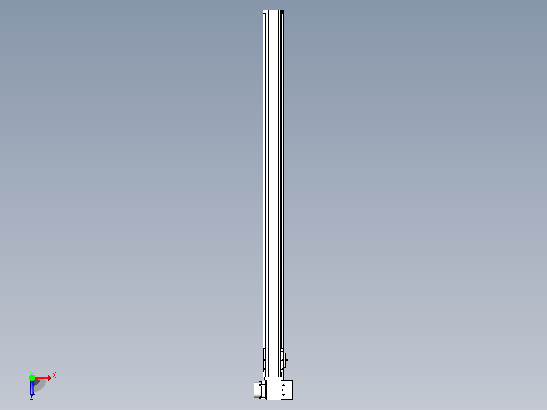 皮带直线轴半封闭可选导轨TPA-HNB-65S-90-L1050-RP-C-P20-N3俯视图