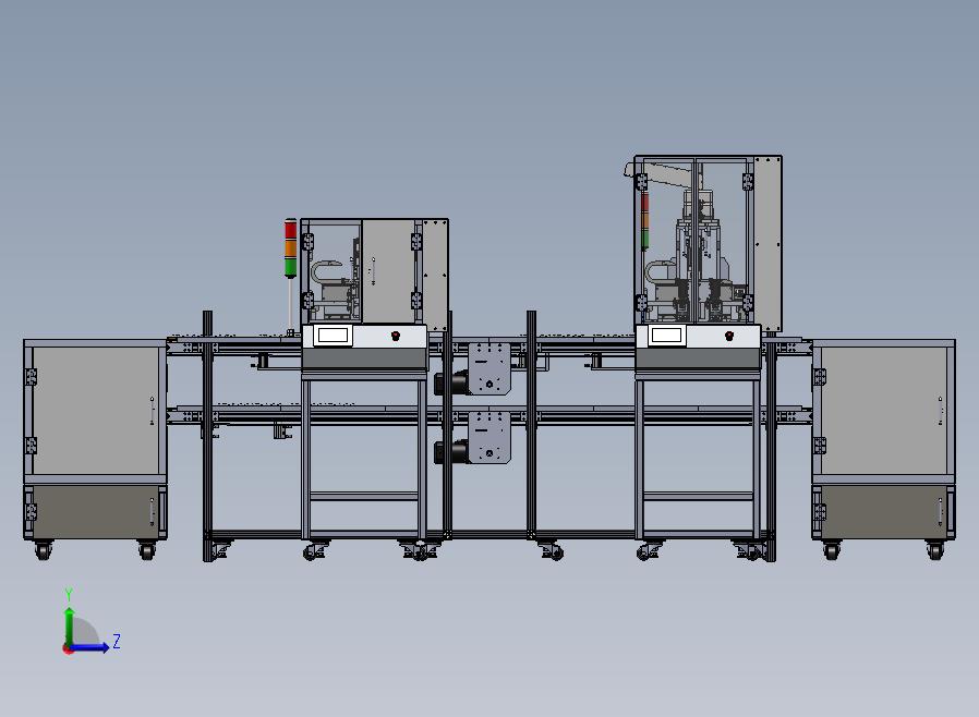 自动打螺丝机生产线sw16左视图