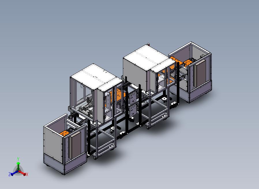 自动打螺丝机生产线sw16正等轴测图