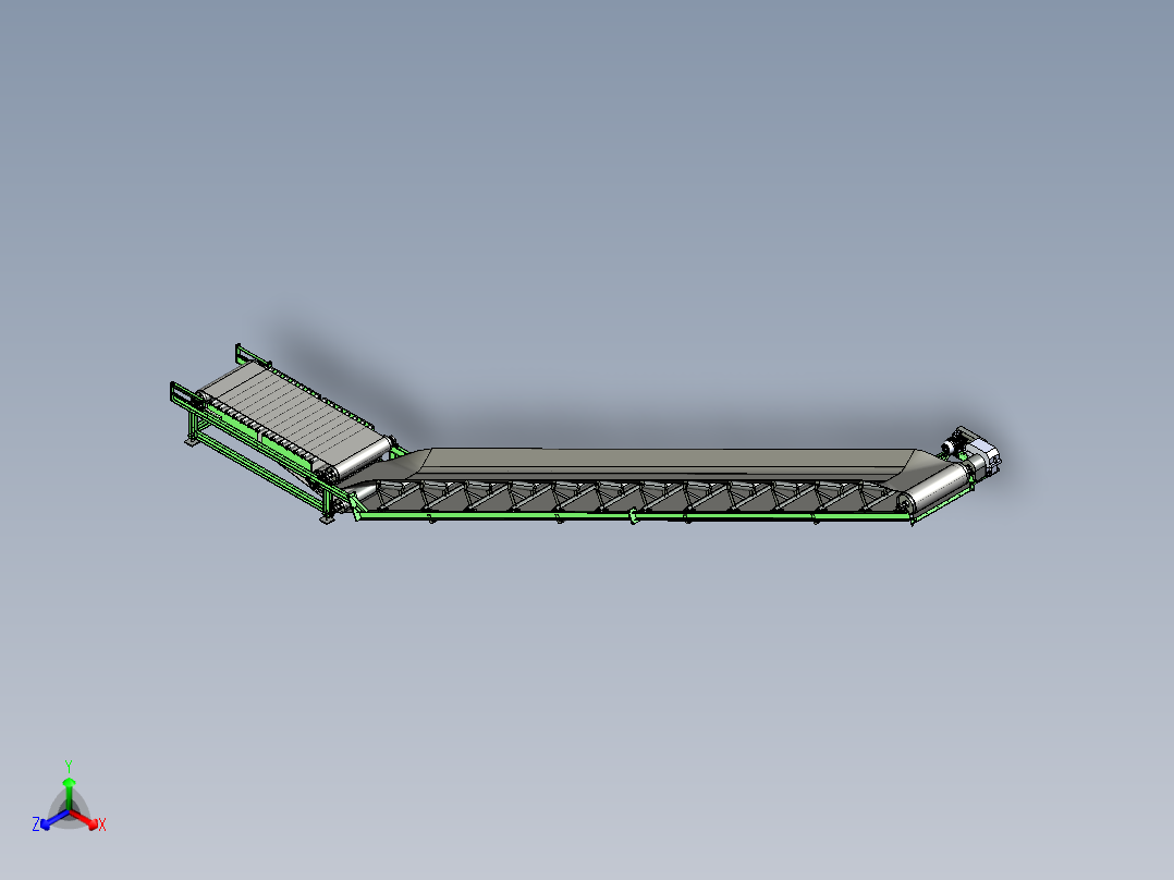 水平和倾斜组合带式输送机