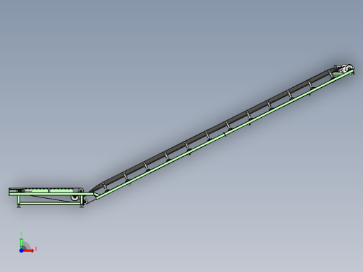 水平和倾斜组合带式输送机前视缩略图