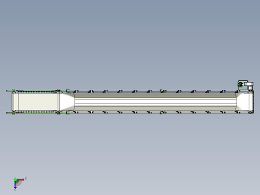 水平和倾斜组合带式输送机俯视缩略图