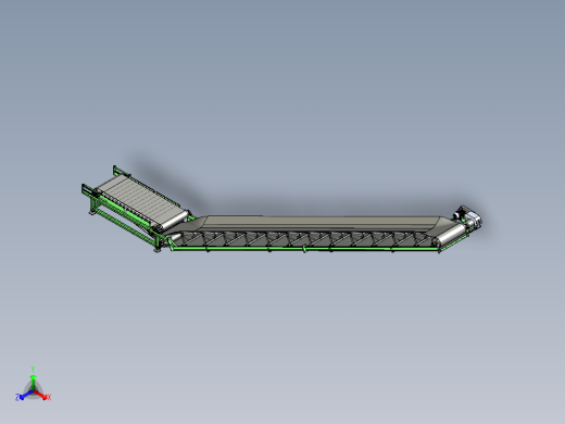 水平和倾斜组合带式输送机正等轴测缩略图