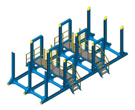 Pipe rack管廊梯架模型3D图纸 STP格式缩略图