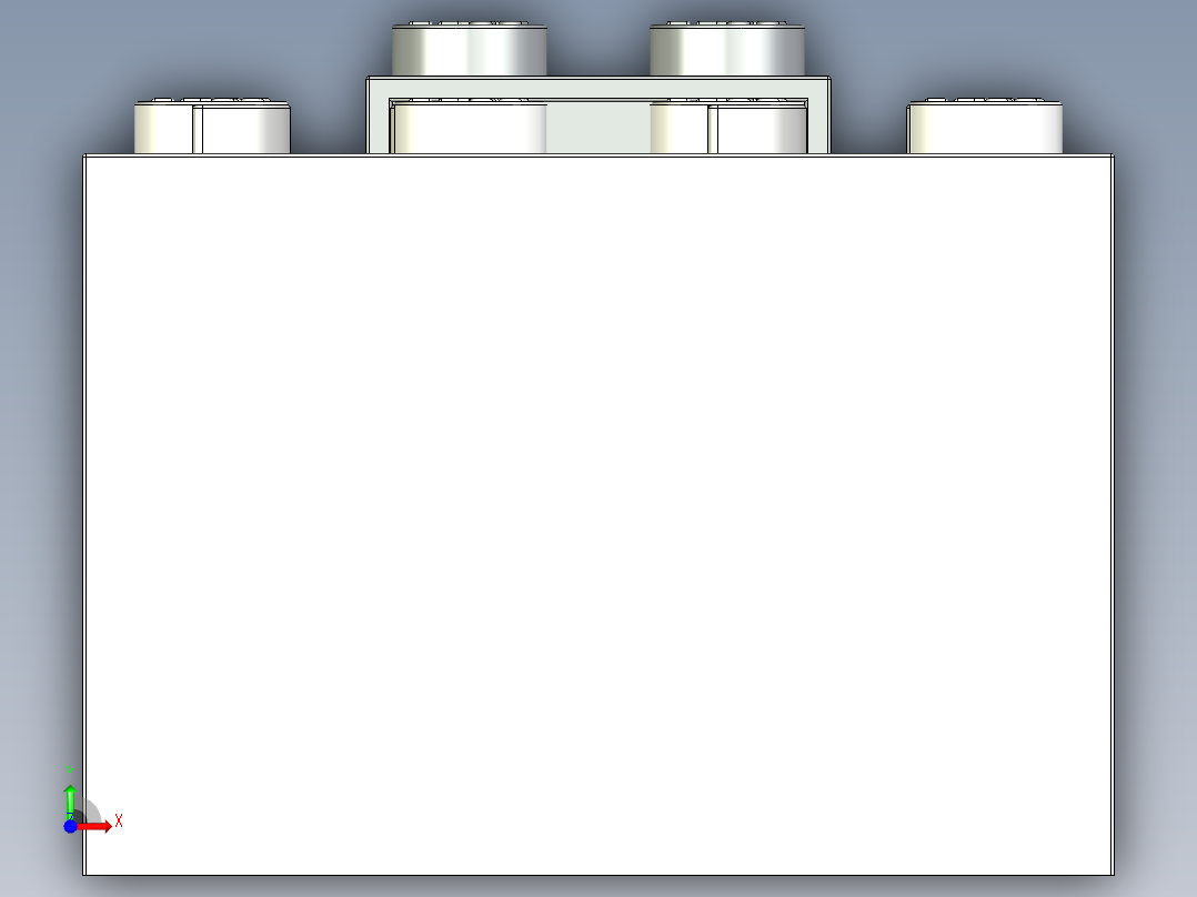 Space XT starship 6780太空战机拼装模型3D图纸 INVENTOR设计前视图