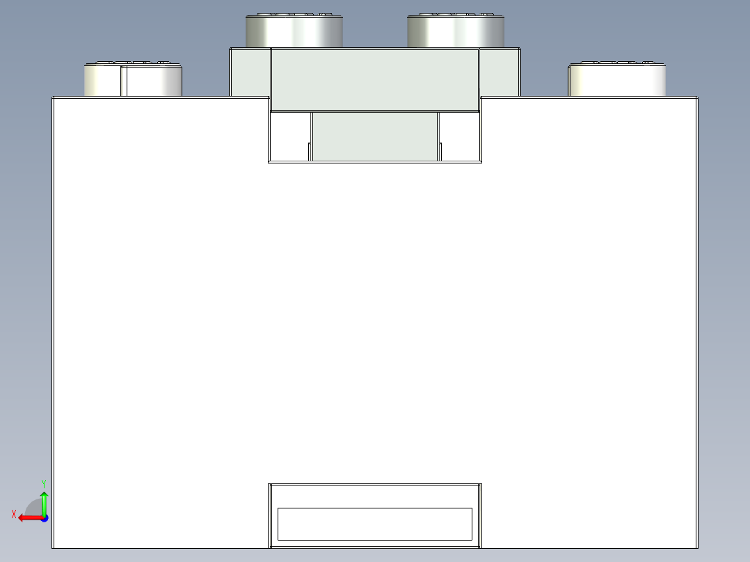 Space XT starship 6780太空战机拼装模型3D图纸 INVENTOR设计后视图