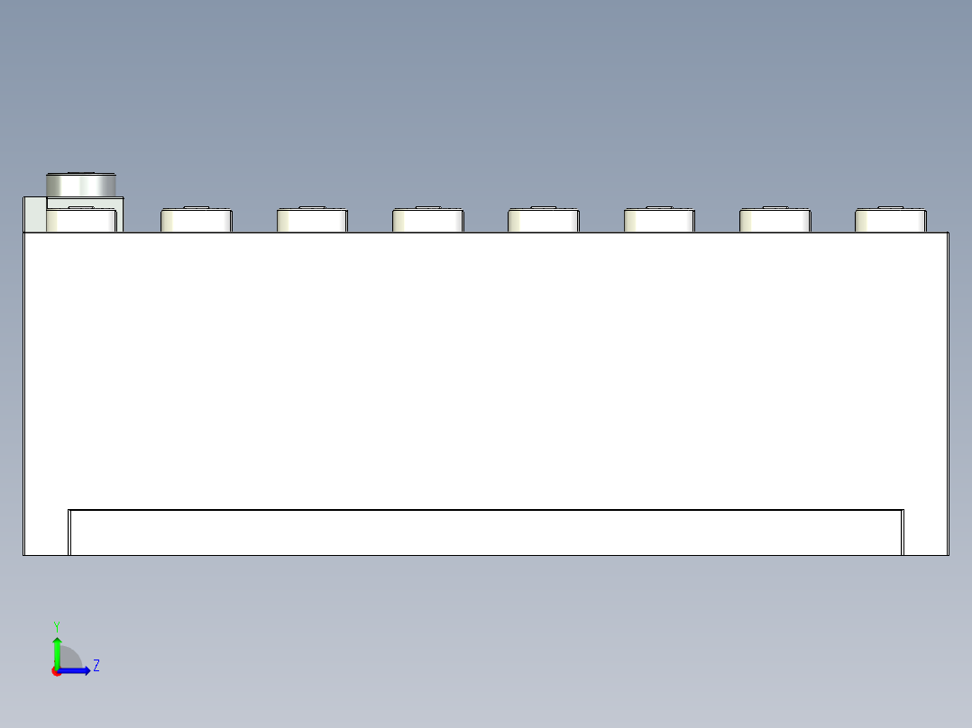Space XT starship 6780太空战机拼装模型3D图纸 INVENTOR设计左视图