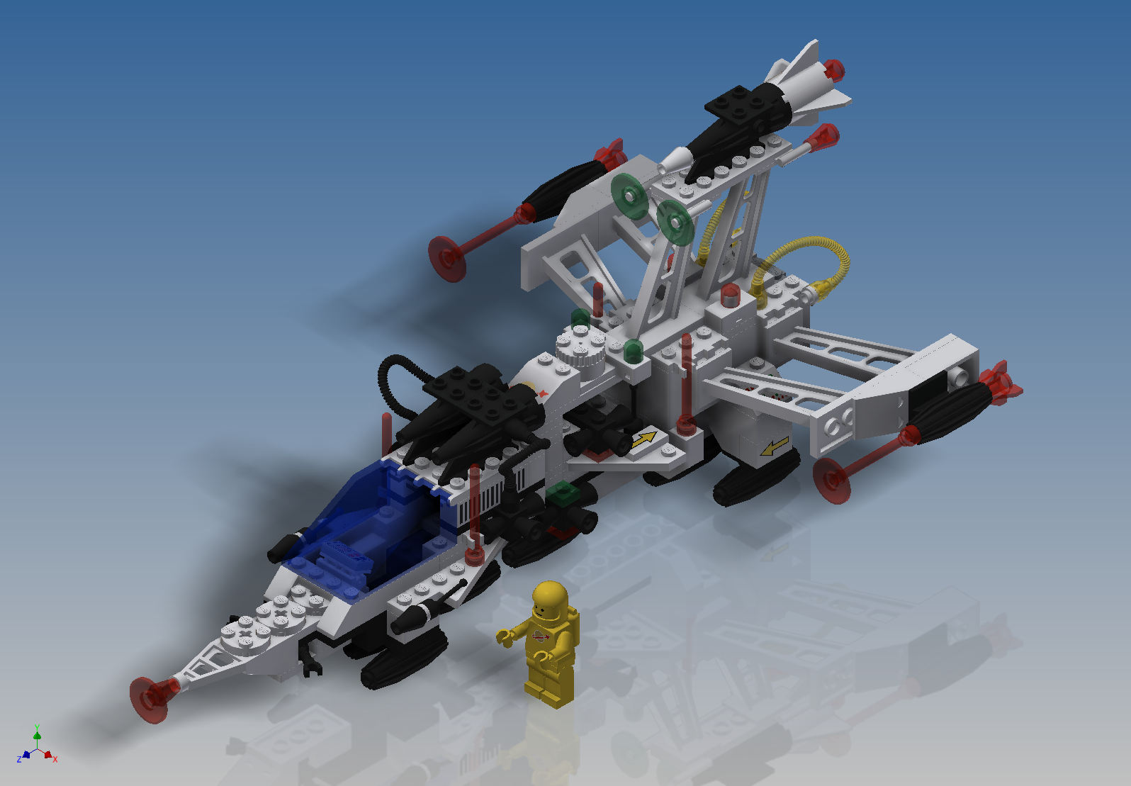 Space XT starship 6780太空战机拼装模型3D图纸 INVENTOR设计