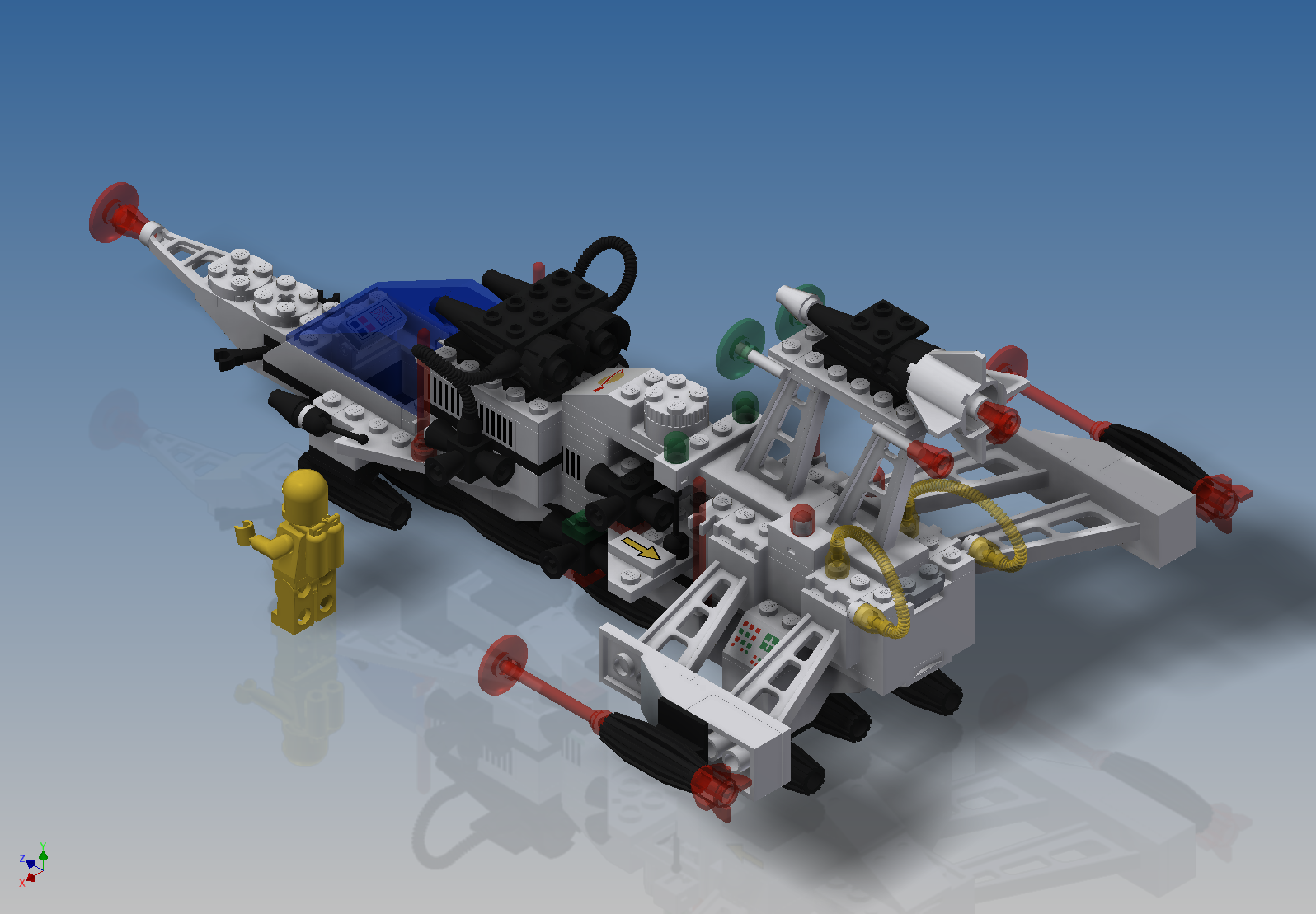 Space XT starship 6780太空战机拼装模型3D图纸 INVENTOR设计