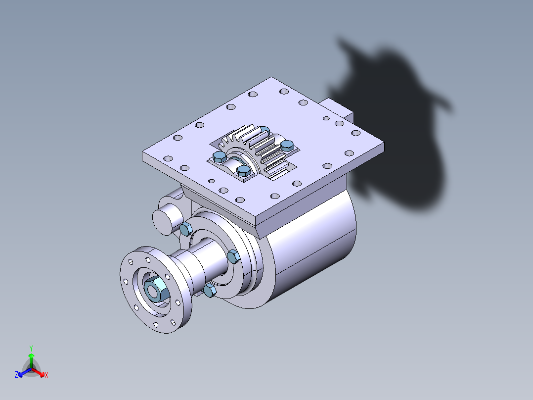 东风货车取力器设计（三维图，二维图，说明书）