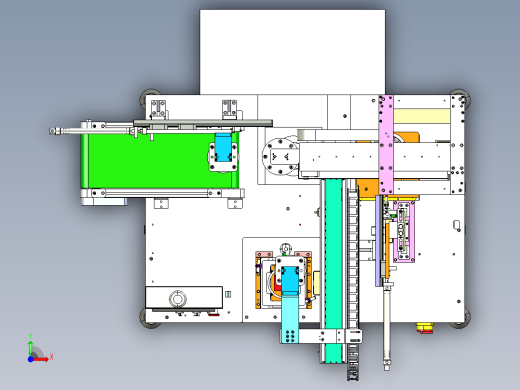 钢片胶条非标自动组装机3D模型前视缩略图