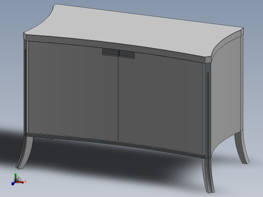 实木衣柜3D模型