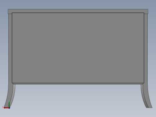 实木衣柜3D模型后视缩略图