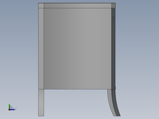 实木衣柜3D模型左视缩略图