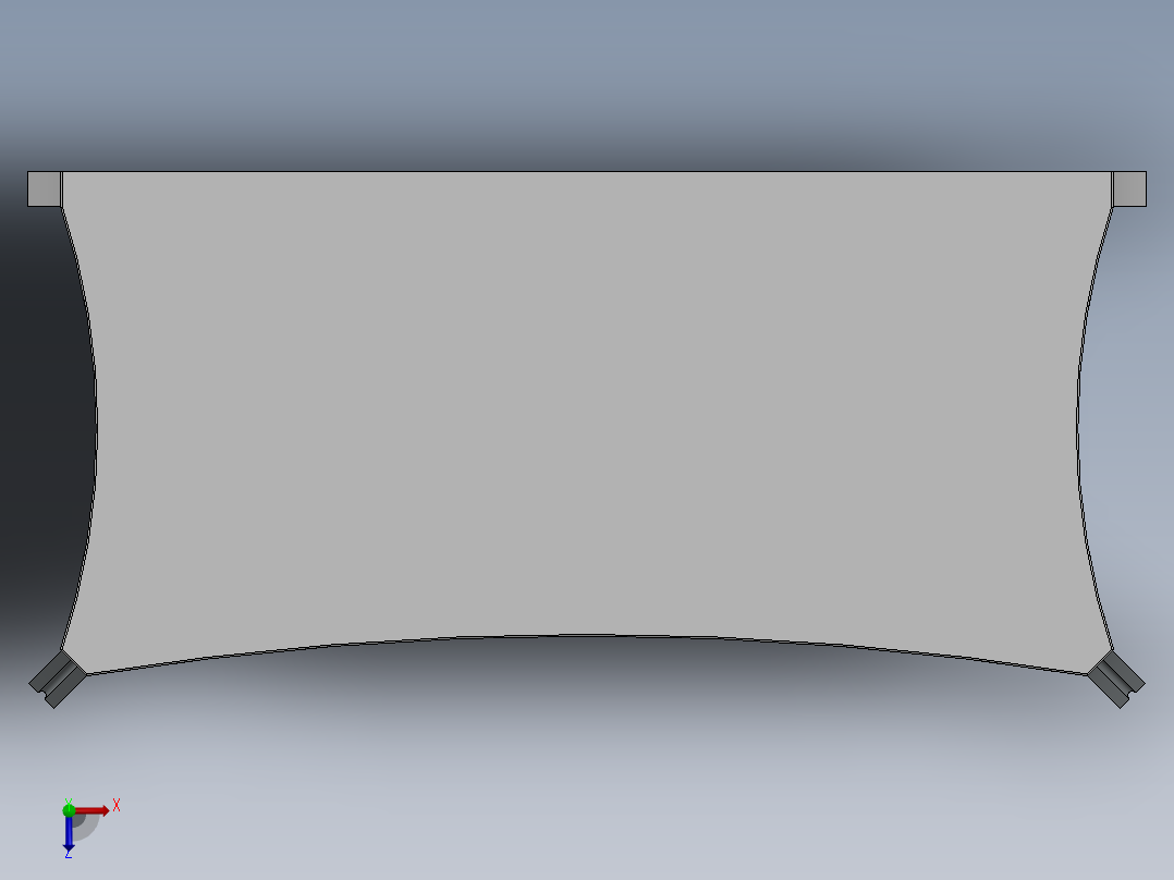 实木衣柜3D模型俯视图