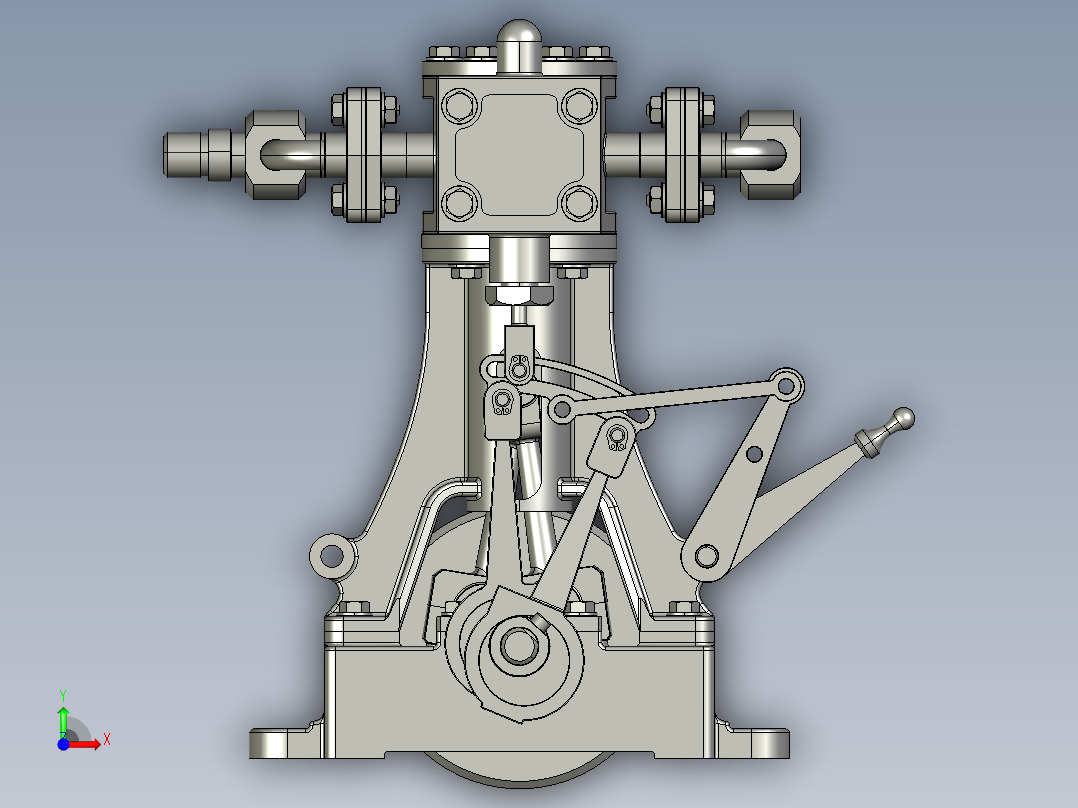 9_直双蒸汽发动机前视图