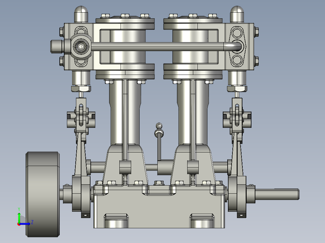 9_直双蒸汽发动机左视图