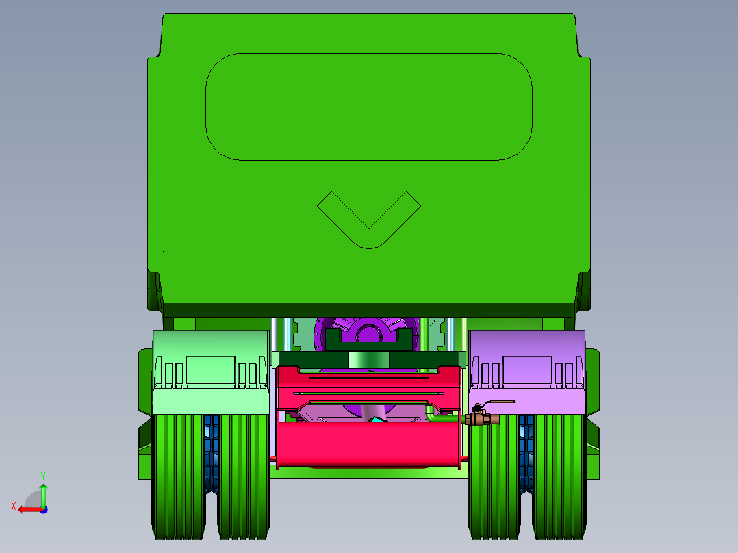 新能源卡车搭载氢燃料电池后视图