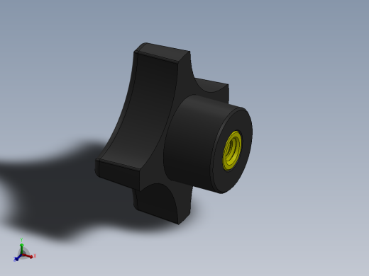 塑料旋钮-Plastic Hand Knob 285-301.SLDPRT