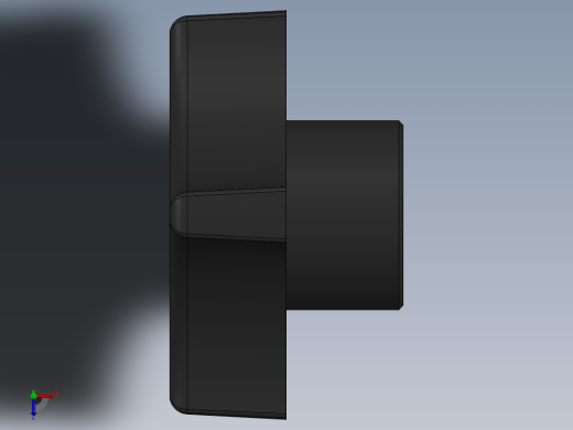 塑料旋钮-Plastic Hand Knob 285-301.SLDPRT俯视缩略图