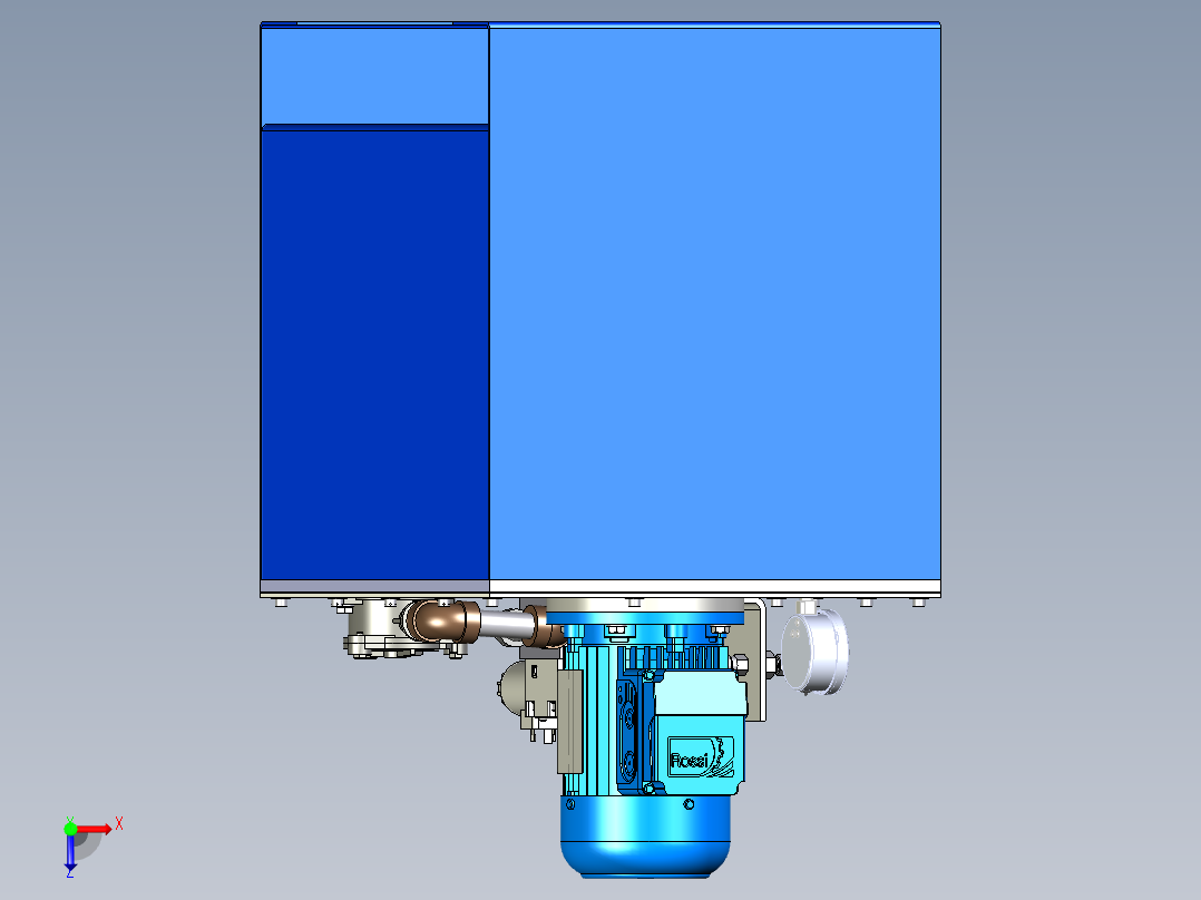（详解）管道油箱设计模型俯视图