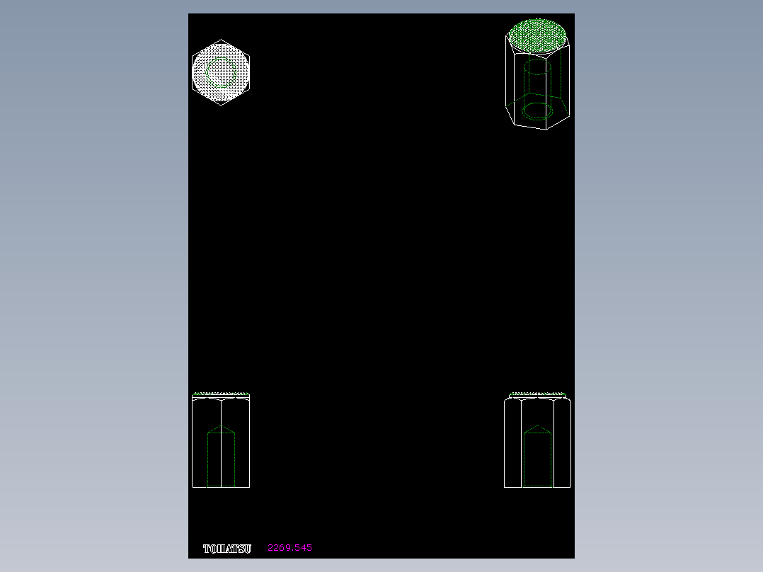 定位配件2269(B)-2D多系列多零件图纸模型