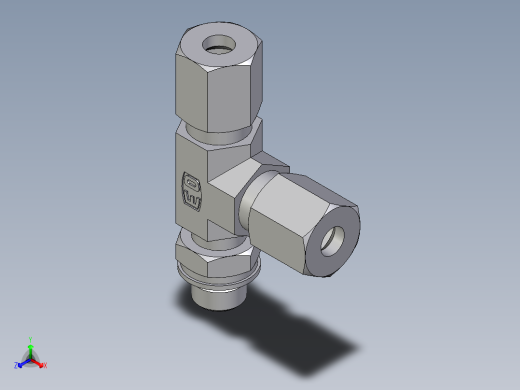 卡套式工业通用硬管接头EO_Adjustable_locknut_run_tee_LEE06ZLMORCF