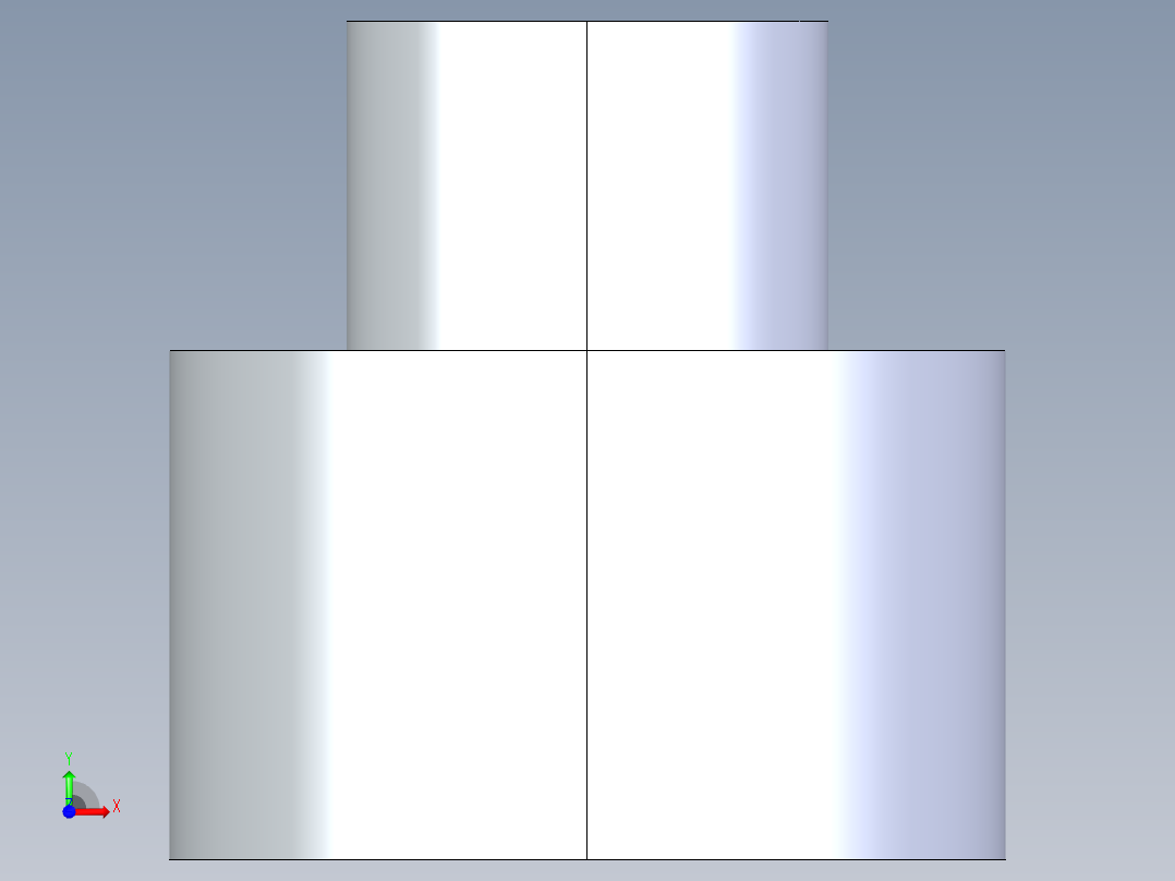 聚氯乙烯配件11-Sch80_ReducerCoupling_SxS_829-249_2in x 1in前视图