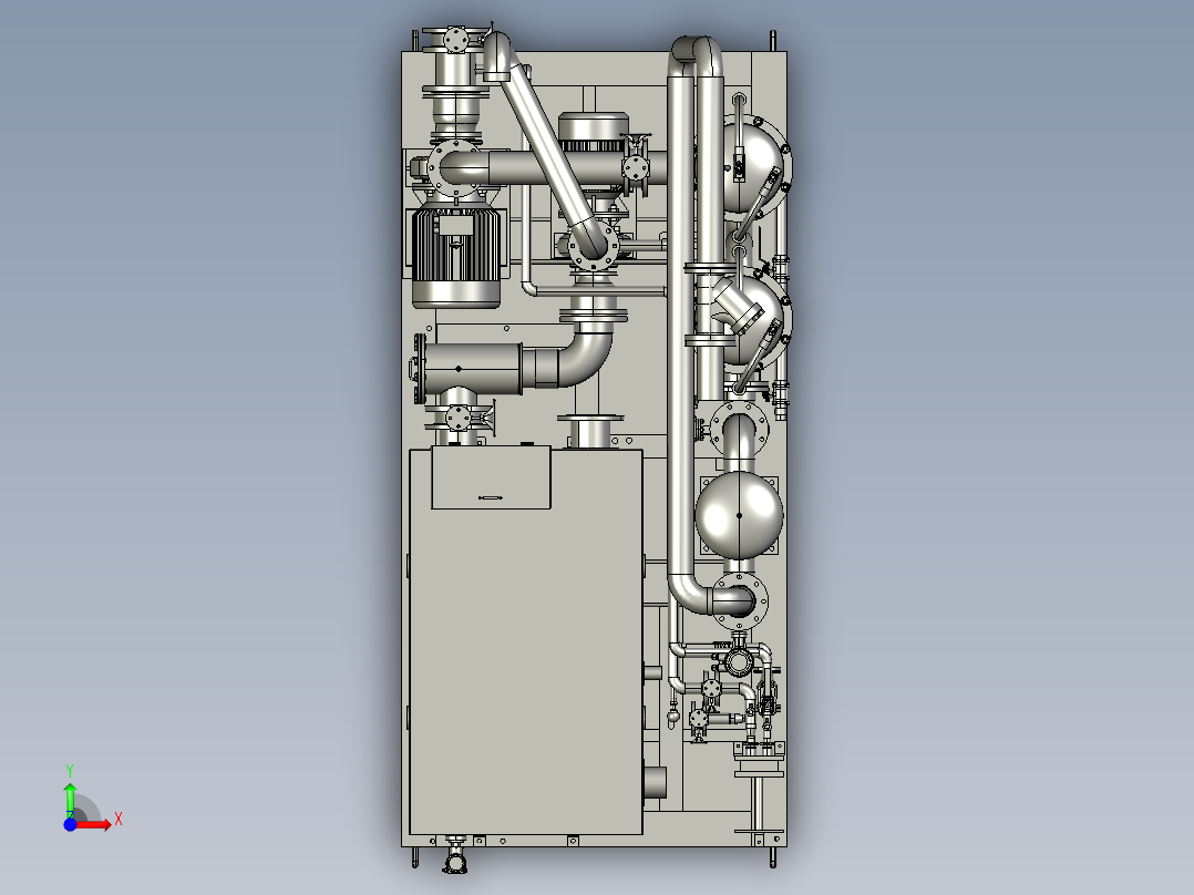 水泵组合撬块前视图