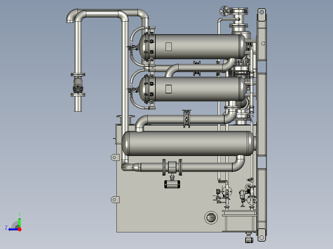 水泵组合撬块右视图