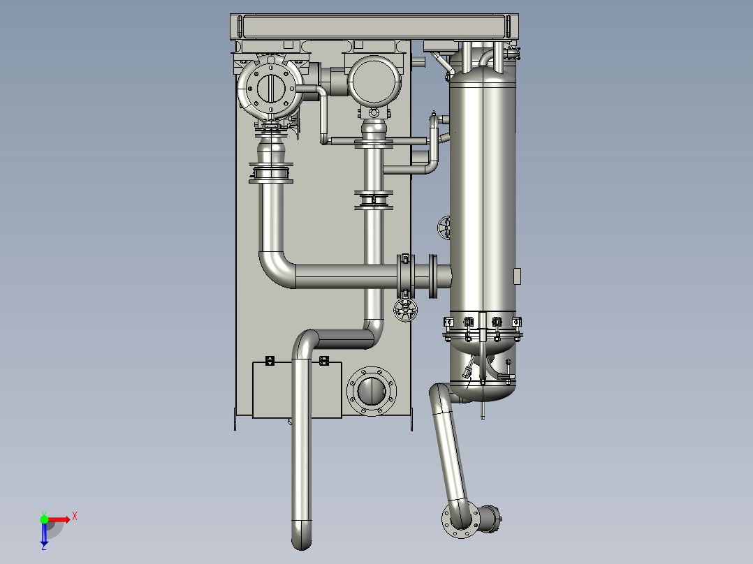 水泵组合撬块俯视图