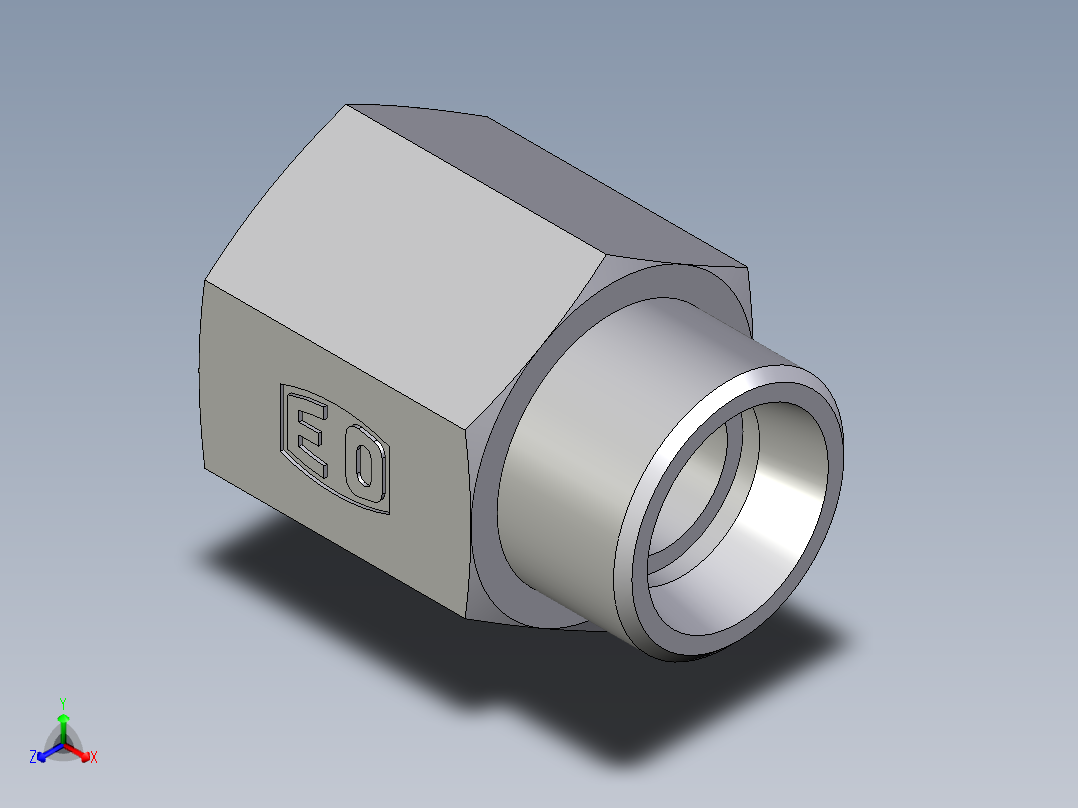 卡套式工业通用硬管接头EO_Swivel_connector_GAI15LRCFX主视图