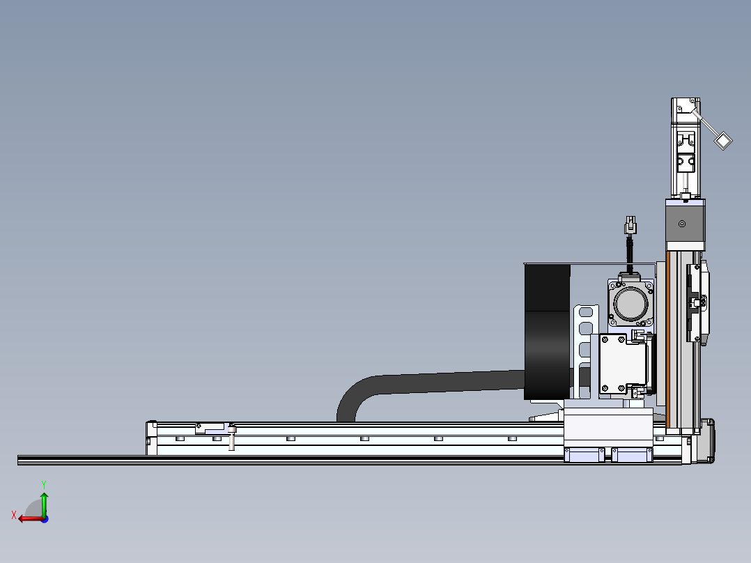 内嵌直交机械手XYG系列XYG432-A2+辅轨后视图