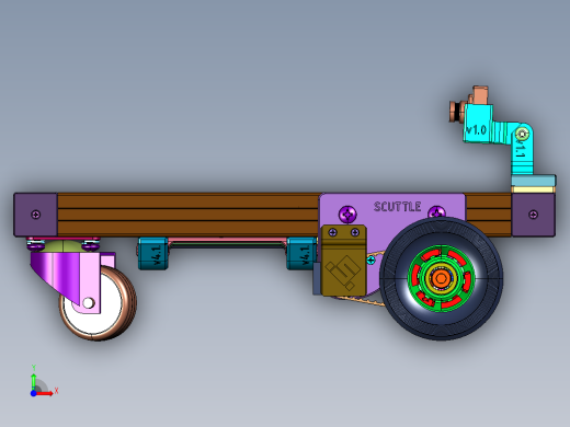 双驱动的视觉导引AGV原型车前视缩略图